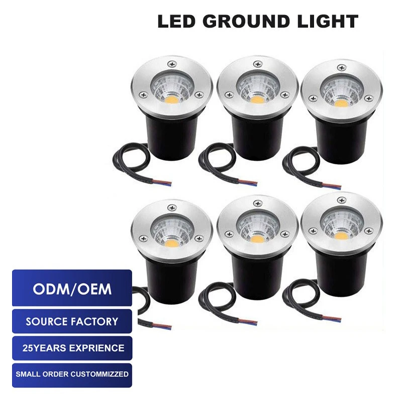 

6PCS Buried Underground Lamps Garden Yard Driveway Lawn Decor 12W LED Ground Lights Waterproof Garden Path Deck Light Spotlight