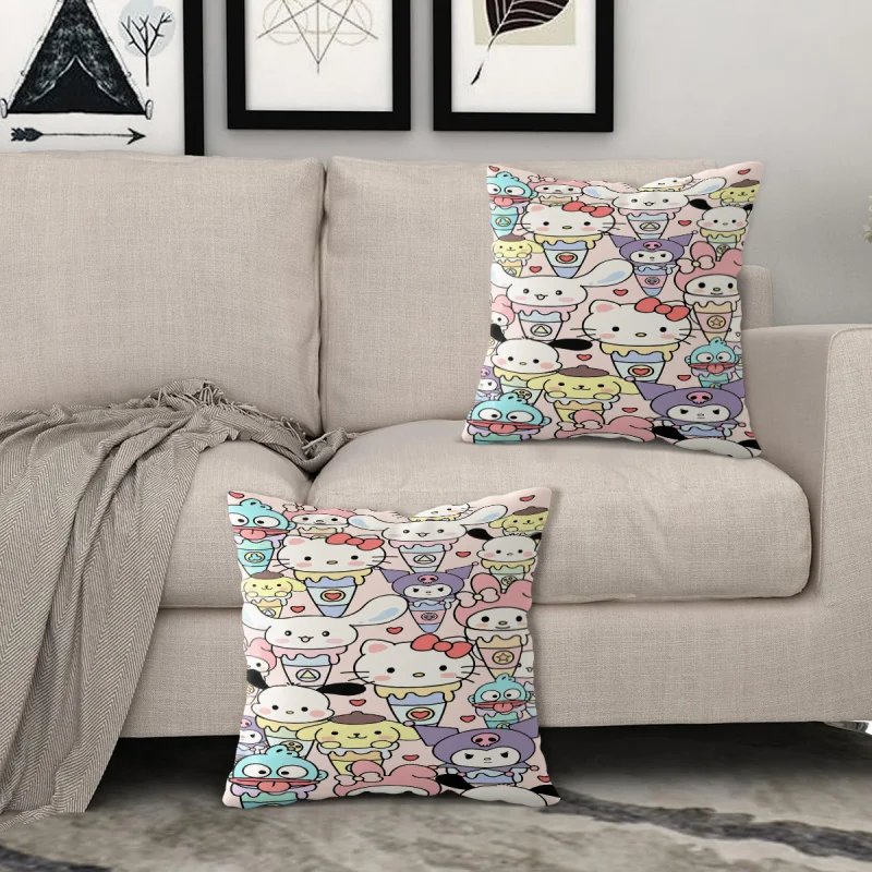 

Hello Kitty Cartoon Pillow, Soft and Cute Decorative Cushion, Suitable for Sofa, Bed and Kids Room