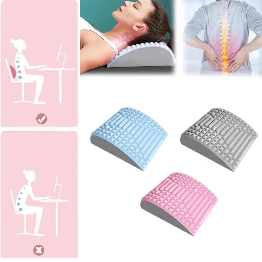 

Therapy Device TPE Lumbar Back Massager Neck Stretch EVA Spine Support Corrector Waist Massage Cervical Memory Pillow Unisex