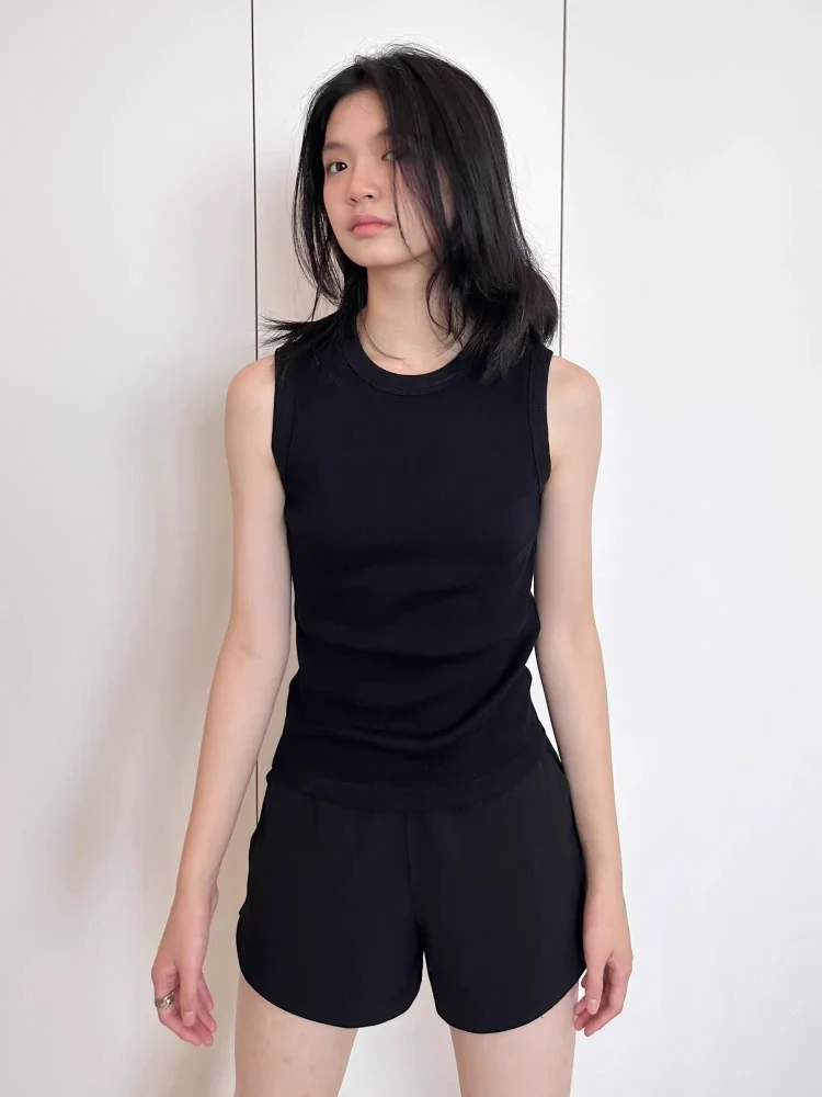 

Женский летний жилет Slim Fit из смесового хлопка, однотонный, повседневный, модный дизайн, с боковой застежкой на груди