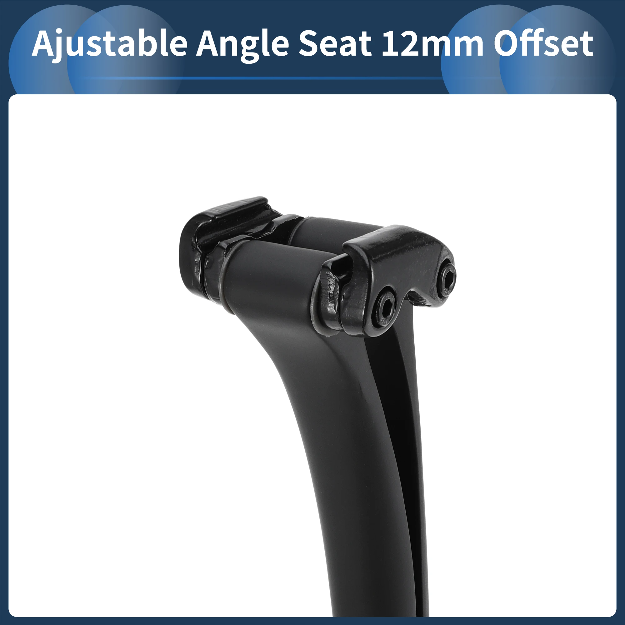 X Autohaux Fahrradsattelstützen 27,2 x 330 mm 30,8 x 330 mm 31,6 x 330 mm Kohlefaser schwarz verstellbarer Winkelsitz 12 mm versetzt – Detail 7