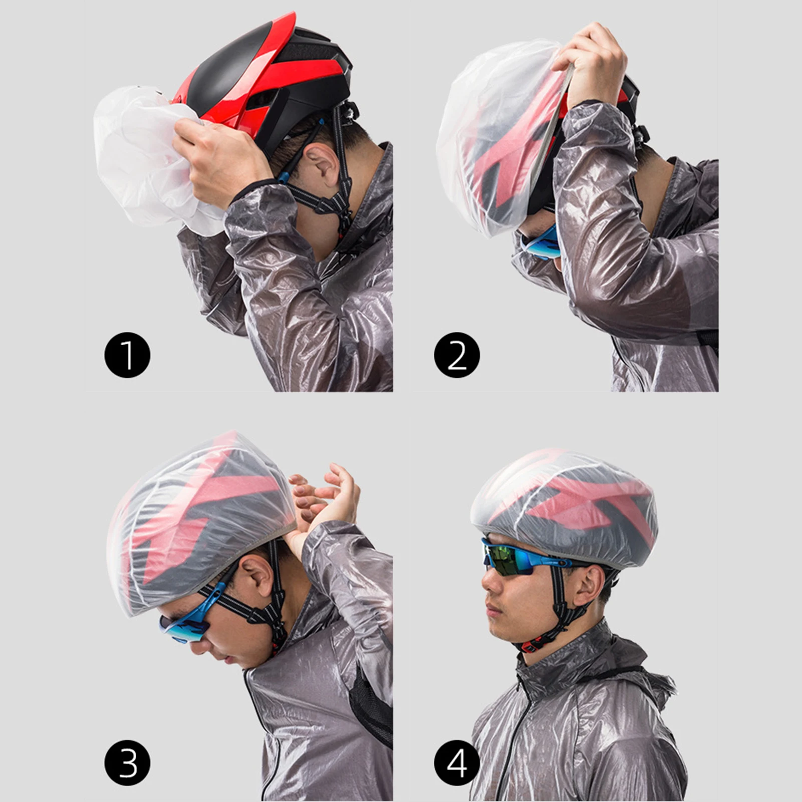 Cubierta impermeable a prueba de viento para casco de bicicleta, cubierta para la lluvia, reutilizable, a prueba de polvo, cubierta protectora para casco de bicicleta de montaña y carretera