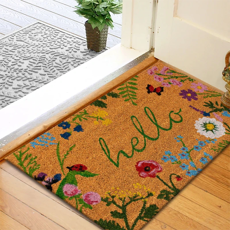 1pc Thin Anti-slip Floor Mat, Durable Welcome Doormat, Outdoor Entrance Doormat, Machine Washable, Suitable for Home Use, Large