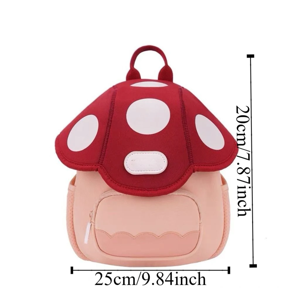 Cartoon Mushroom Children Backpack Mini Adjustable Children School Bag Double Shoulder School Bag Kindergarten Backpack