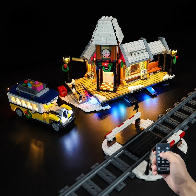 

No Model LED Lighting Set Suitable for Winter Village Station Creator Expert 10259(Not Include Building Blocks)