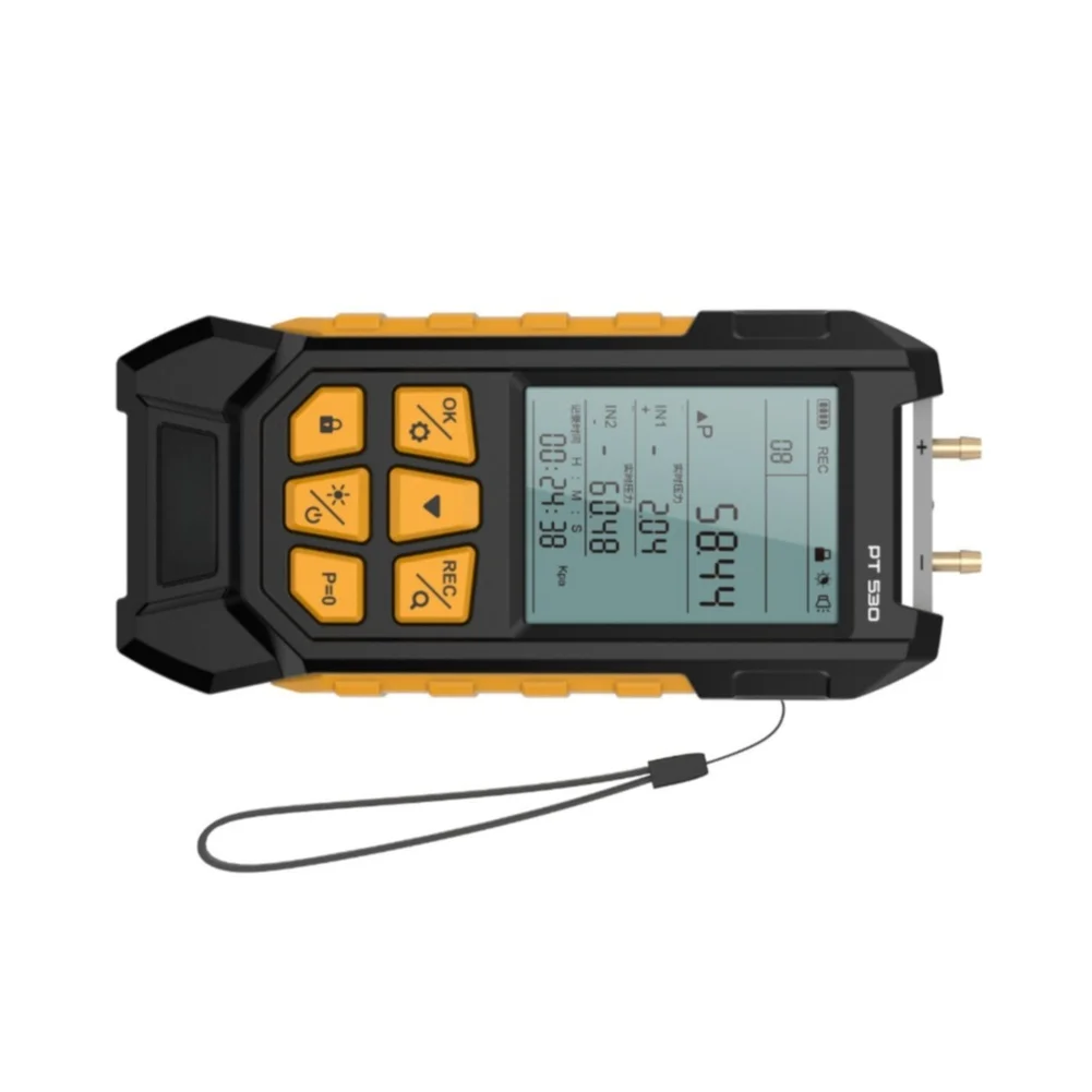 PT530 Portable Digital Pressure Gauge for Negative and Differential Pressure Applications with Data Hold Function