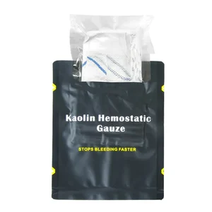 Hemostatic Kaolin Gauze Combat Emergency Trauma Z-Fold Soluble for Ifak Tactical First Aid Kit Wound Dressing Edc Kit First Aid