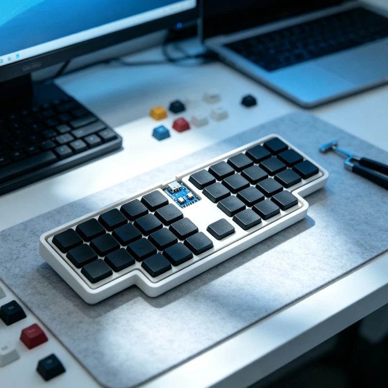 Haori36 Ultra-thin 36 Keys Custom Mechanical Keyboard QMK VIAL Wired Hot Swappable Low Profile Switch Portable Mini Keyboard