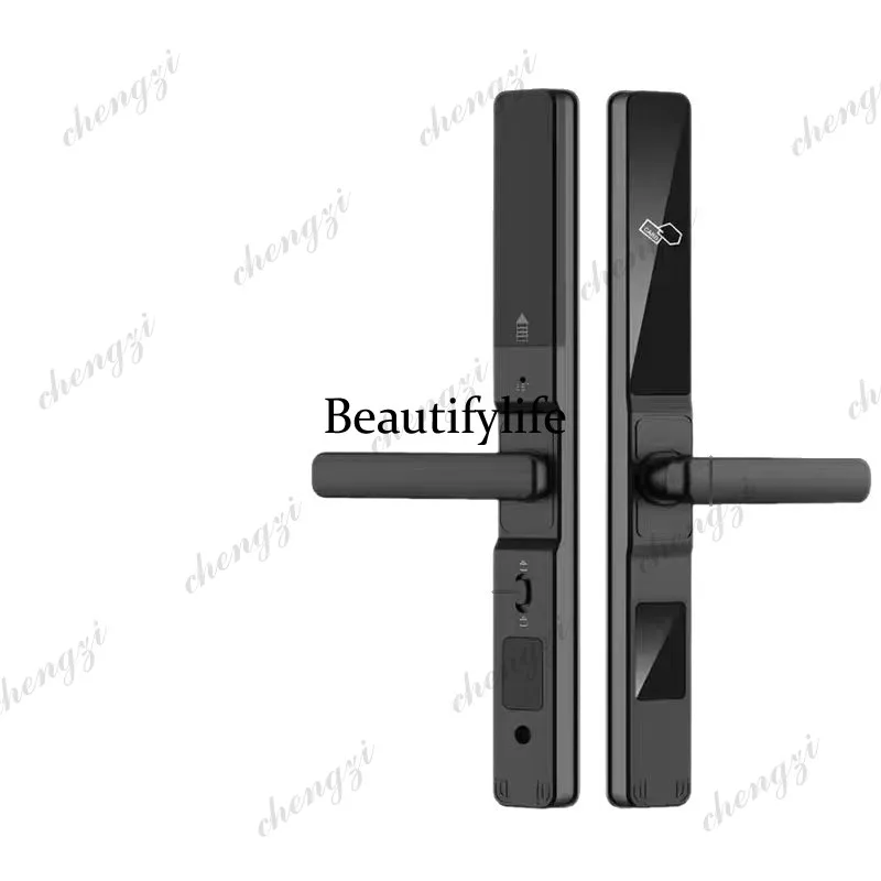 Broken bridge aluminum ultra-thin fingerprint lock smart lock household anti-theft door lock