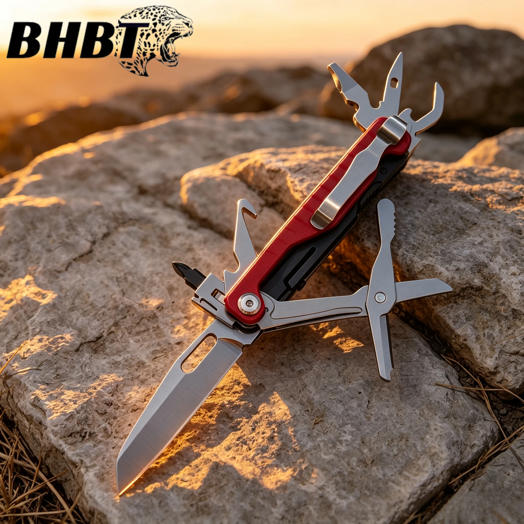 BHBT 11 in 1 Mini Folding Multitool Knife Multi-functional Scissors Screwdriver Portable Outdoor Camping Equipment EDC Hand Tool