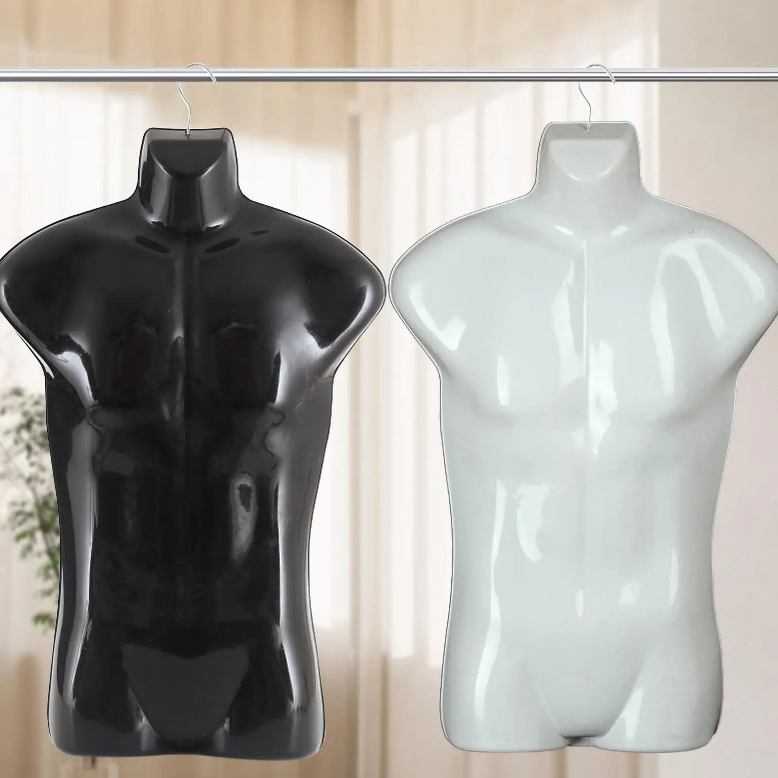 

Male Mannequin Hanger Clothes Display Rack Fashion Torso Dress Form Body Manikin