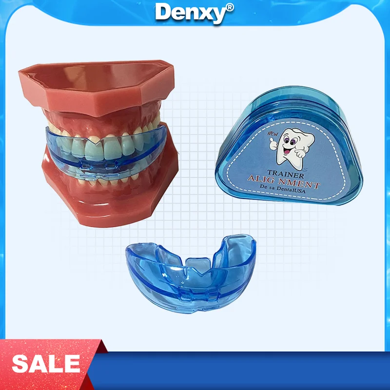 Denxy 2 pcs Soft Orthodontic Brace Buck Teeth Retainers Straight/Alignment Dental Mouth Pice Sport Laminates for Mouth Guards