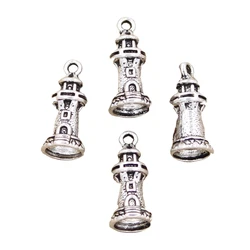 10pcs Charms Castle Lighthouse 20x9mm Antique Making Pendant fit,Vintage Tibetan Silver color,DIY Handmade Jewelry