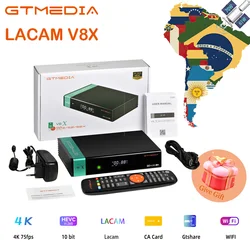 GTmedia lacam v8x satellite receiver DVB-S/S2/S2X,VCM/ACM/multi-stream 1080P HD Built-in 2.4G WIFI Support BISS auto roll