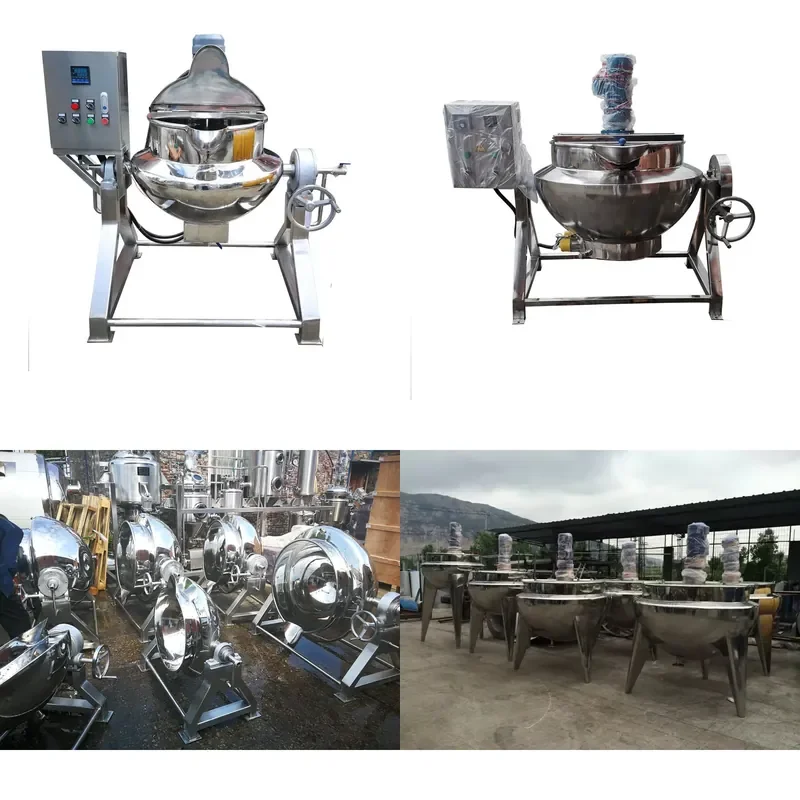 for Stainless Steel Electric Steam Heating Tilt Jacket Kettle Cooking Pot Cookware