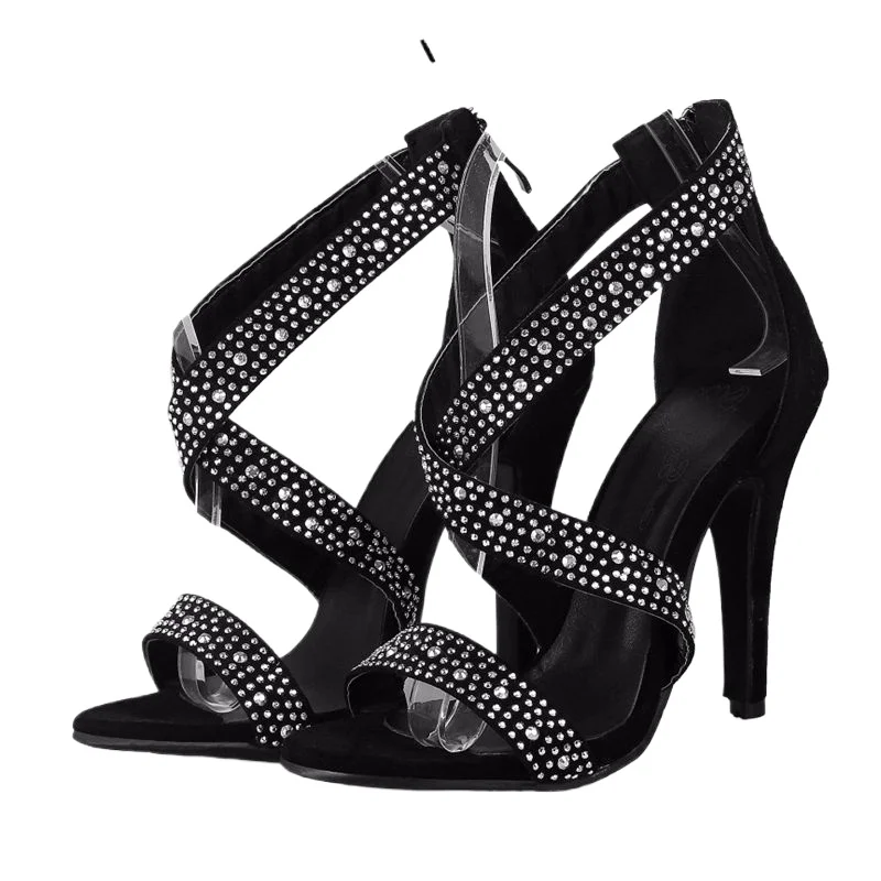 

Sale Big Size 31- 48 High Heels Sandals Women Ladies Platforms Fashion Back ZipPeep Toe Dress Party Dance Pumps Shoes T302