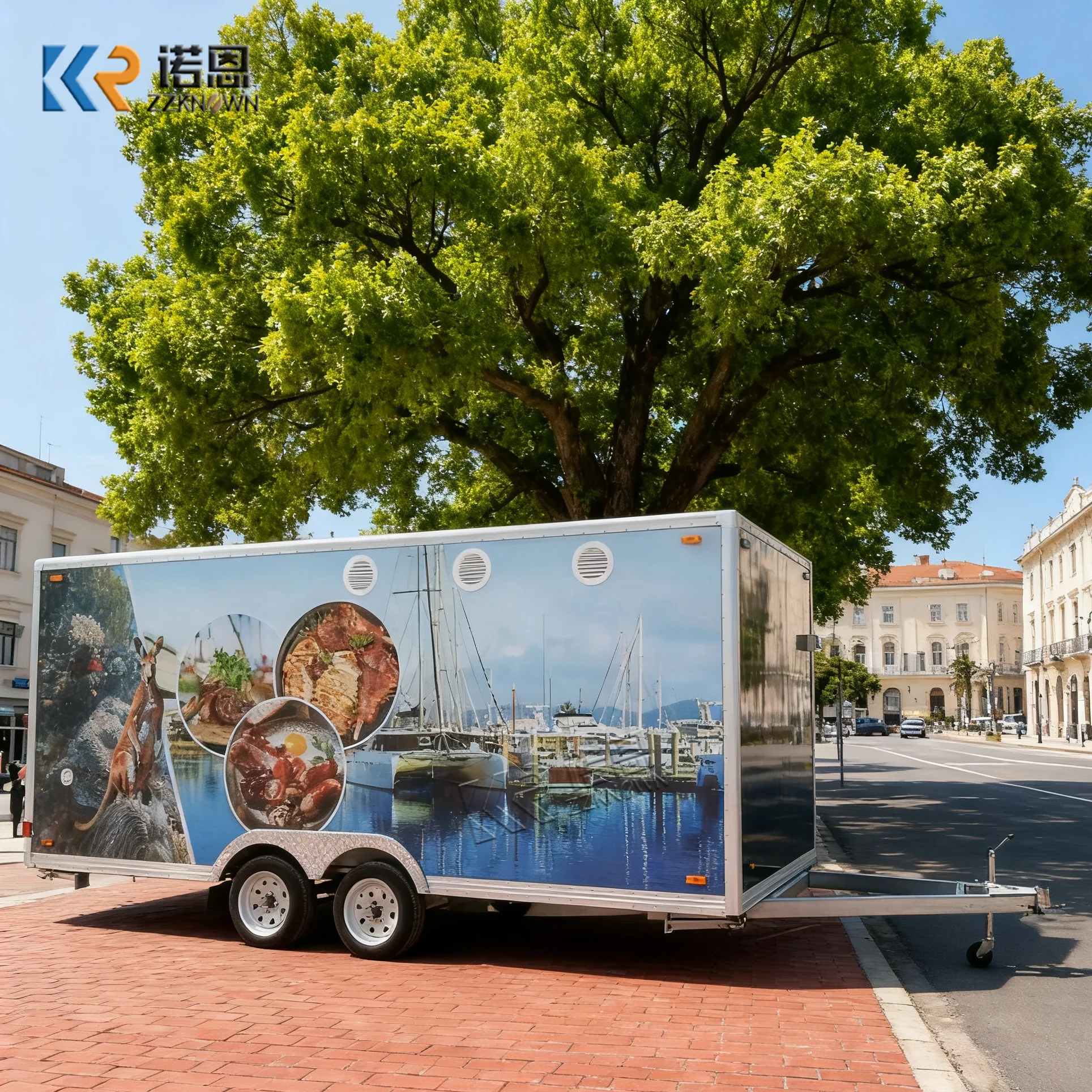 

Custom Catering Trailer Food Truck Trailer Fully Equipped Food Carts for Sale Mobile Coffee Shop Kitchen Trailer