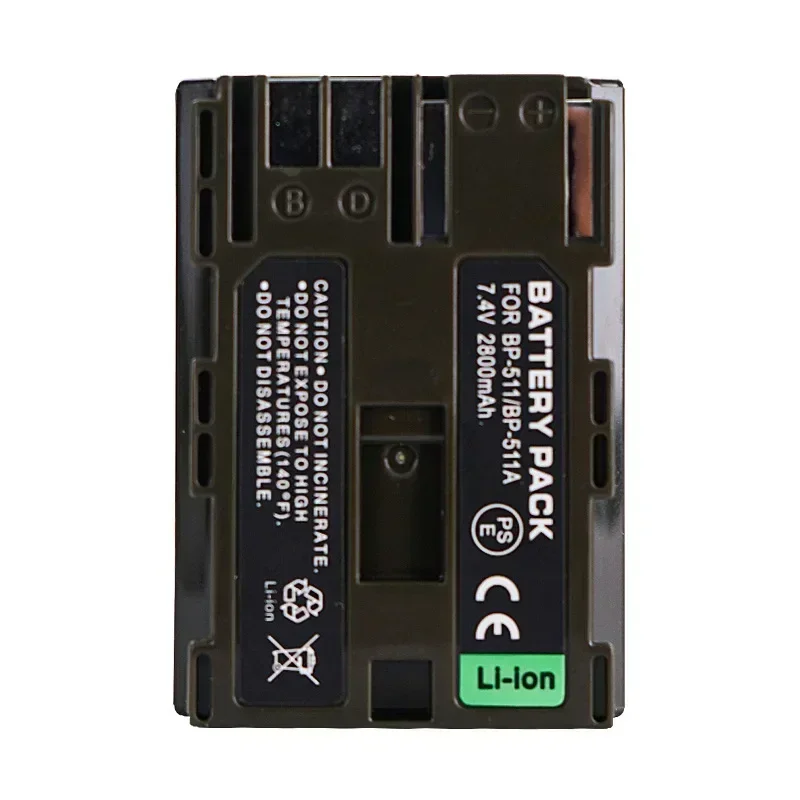 BP-511A 2800mAh 7.4V Battery for Canon SLR Camera 10D 20D 30D 40D 50D 300D G5 G6 5D