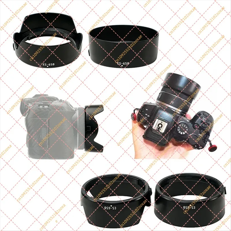 LF 50mm F1.8 Lens Hood ES65B Sun Shade for Canon EOS R RP R5 R6 RF Mount Camera Accessories