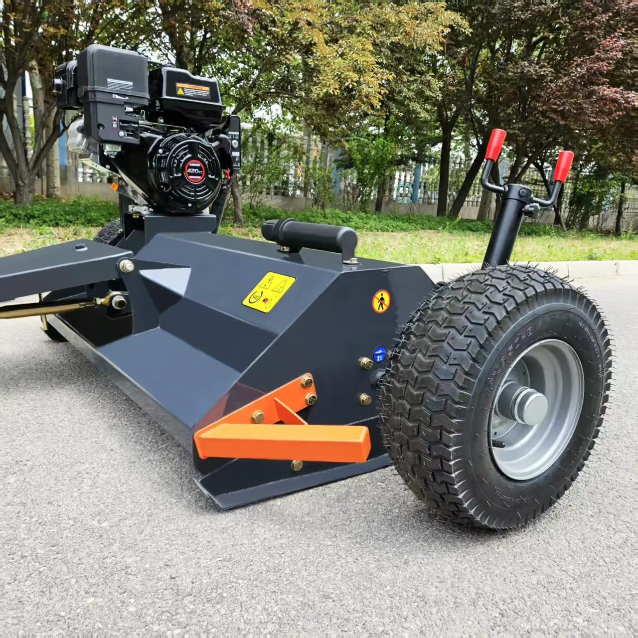 50HP Rear Mounted Flail Mower, ATV Tow-Behind Trailed Lawn Mower, Heavy-Duty Agricultural Grass Cutting Equipmen