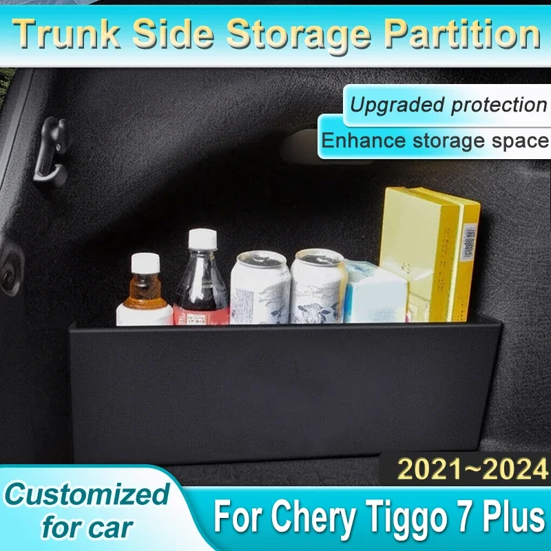 For Chery Tiggo 7 Plus 2021~2024 Car Trunk Storage Partition Multifunction Storage Box Thicken Trunk Partition Auto Part