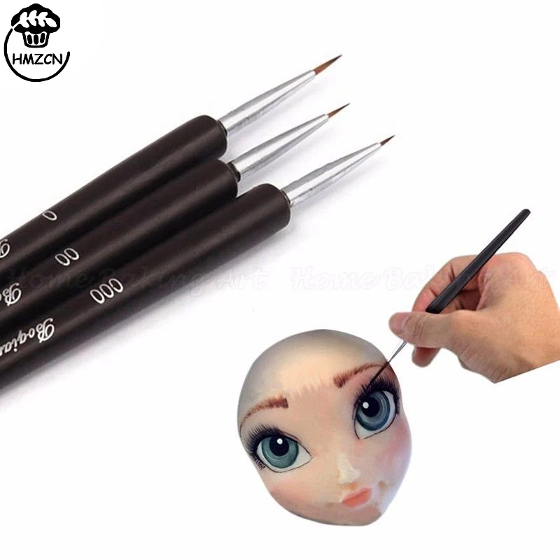 Gesicht form Pinsel Set 3 stücke/set Lebensmittel Farbe Icing Cupcake Werkzeuge Dessert Gebäck Dekoration Backen Werkzeuge Kuchen Dekorieren werkzeug 1 STÜCKE