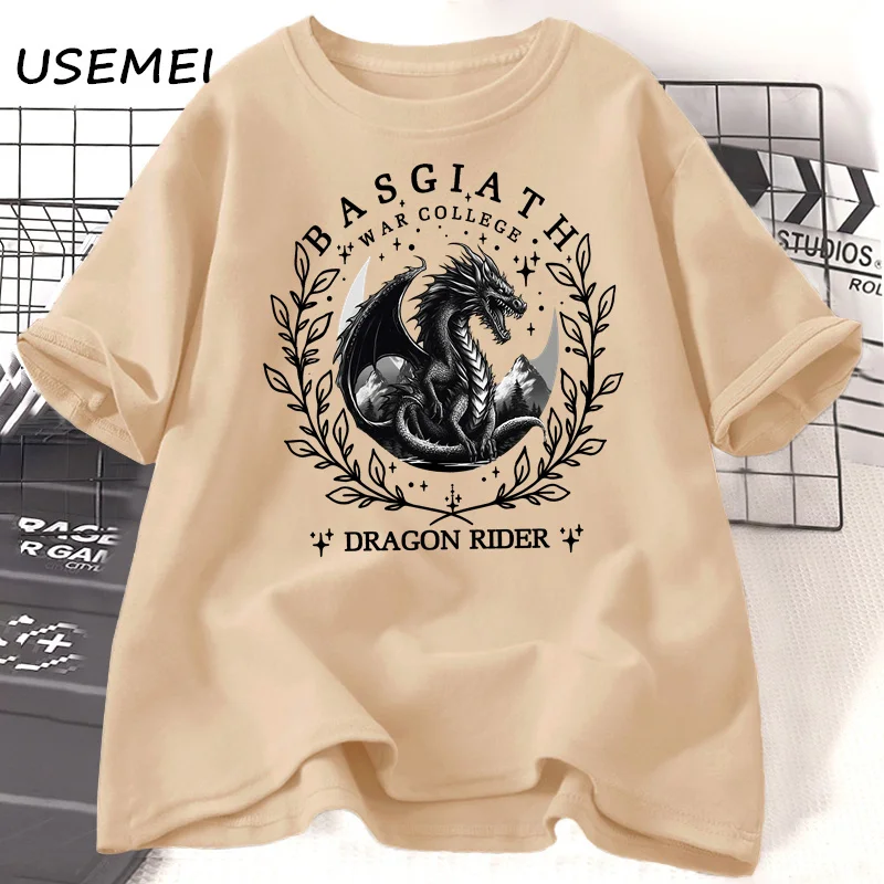 Fourth Wing Dragon Rider T-shirts Women Vintage Romantasy Fantasy Basgiath War T Shirt Cotton Short Sleeve Bookish Tee Shirt