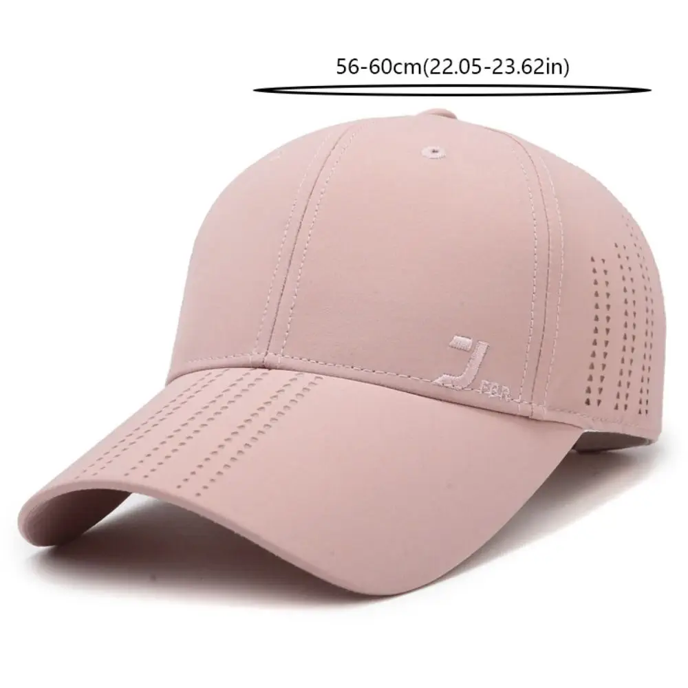 หมวกเบสบอลตาข่ายโพลีเอสเตอร์ ซักได้ ปรับขนาดได้ หมวกทรงสปอร์ต ปีกโค้ง ป้องกันแสงแดด แห้งเร็ว