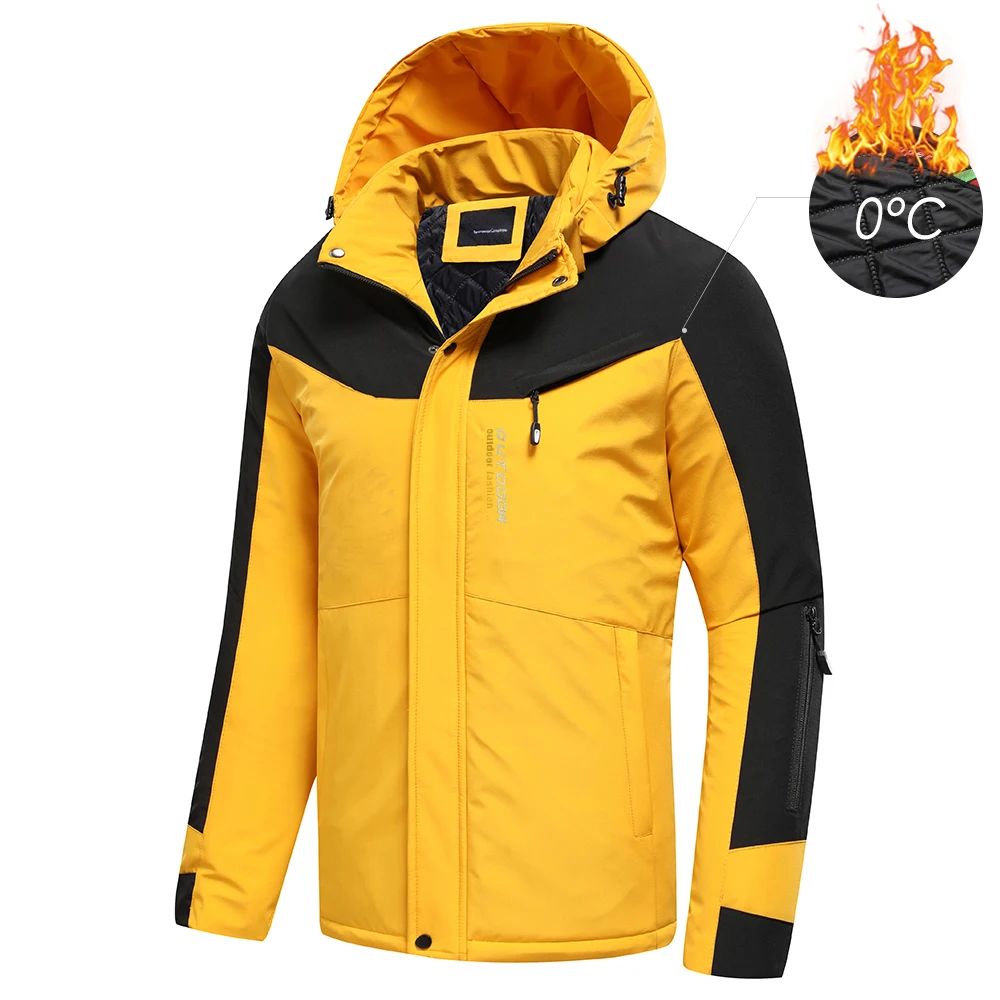 TFU Men 2022 Autumn Brand New Outdoor Classic Thick Warm Jacket Coat Men Spring Casual Solid Color Windproof Pockets Hat Jackets