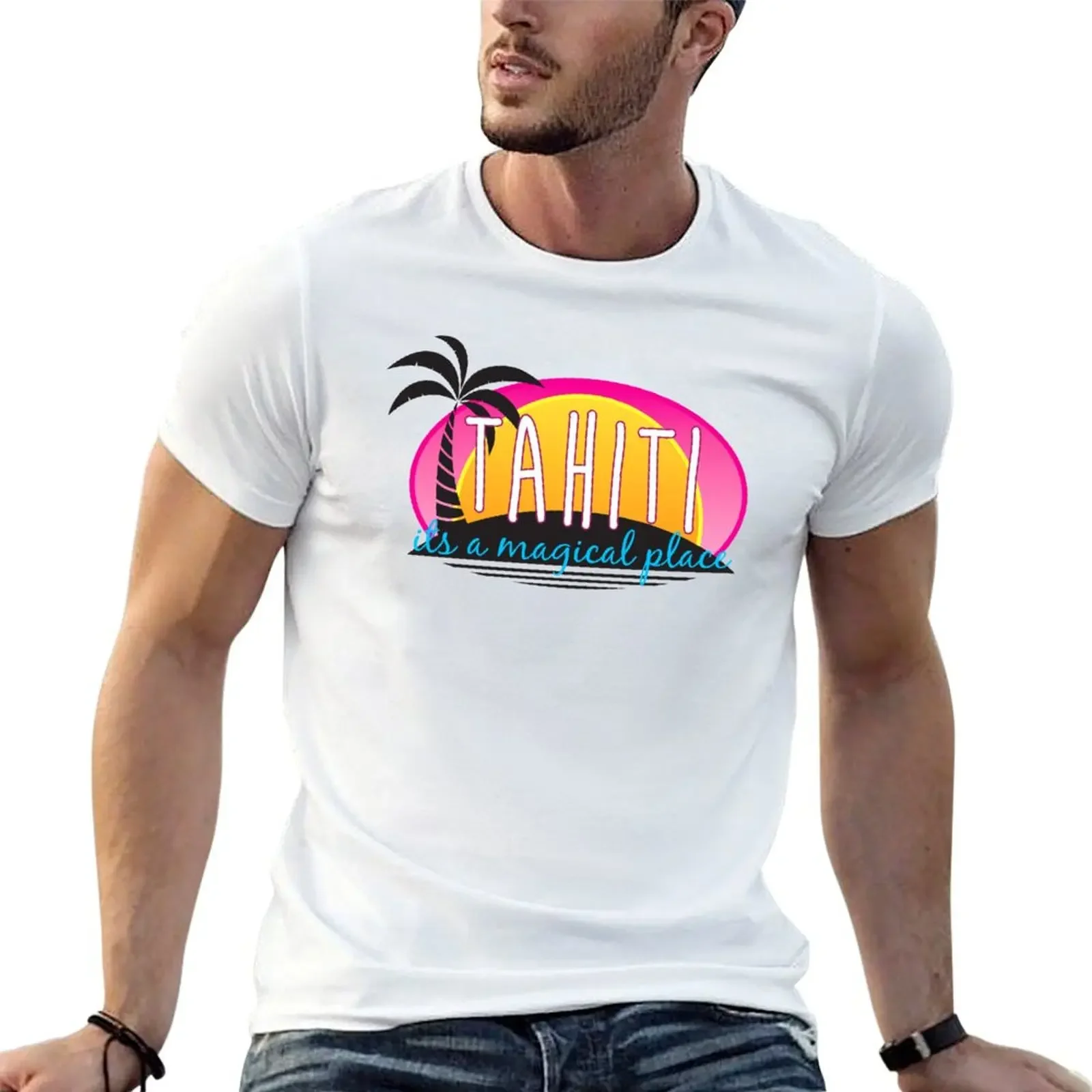 

Tahiti T-Shirt heavyweights boys whites oversized t shirt t shirt men 100℅ cotton