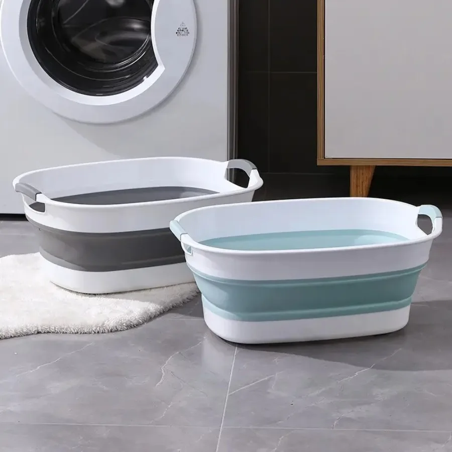 

Multi-purpose Folding Drain Basin Laundry Basin Pet Shower Basin Suitable for Dogs Cats and Other Pet Shower Buckets Pet Shower