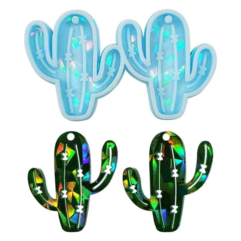  Resin Jewelry Mold,Cactus Epoxy Casting Mold for DIY Craft Keychain Resin Mold