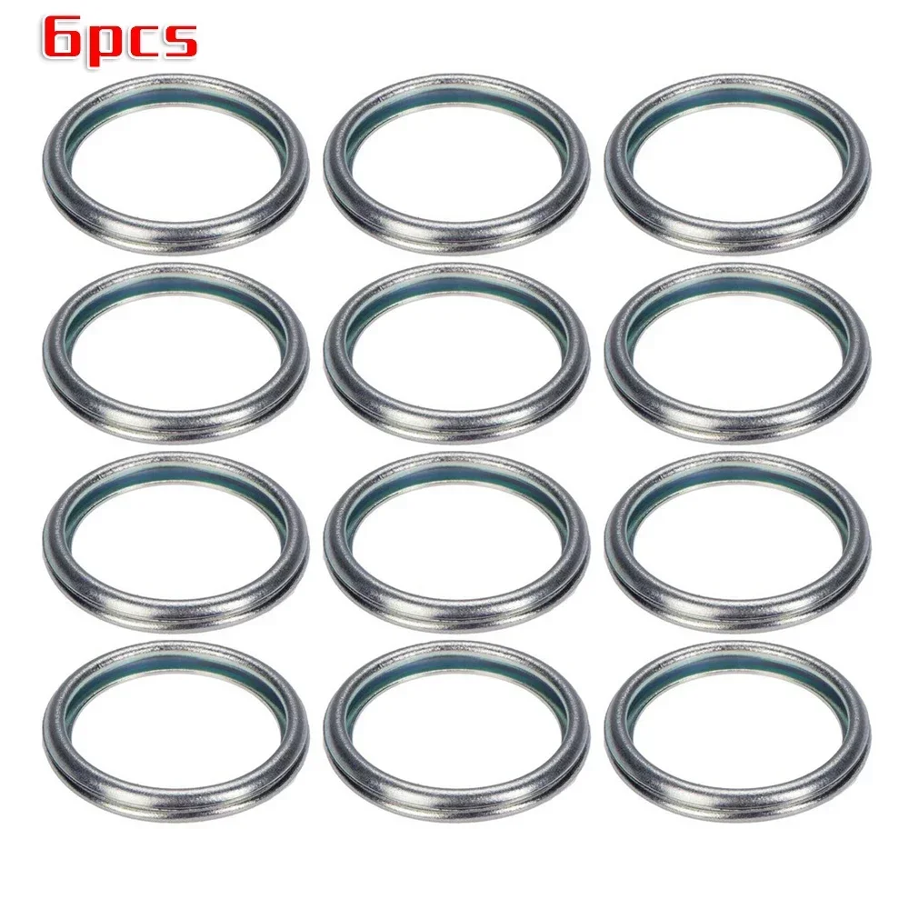 6pcs Car Oil Drain Plug Crush Washer Gasket 16mm 803916010 Replacement For Subaru 2011-2018 Car Gaskets Accessories