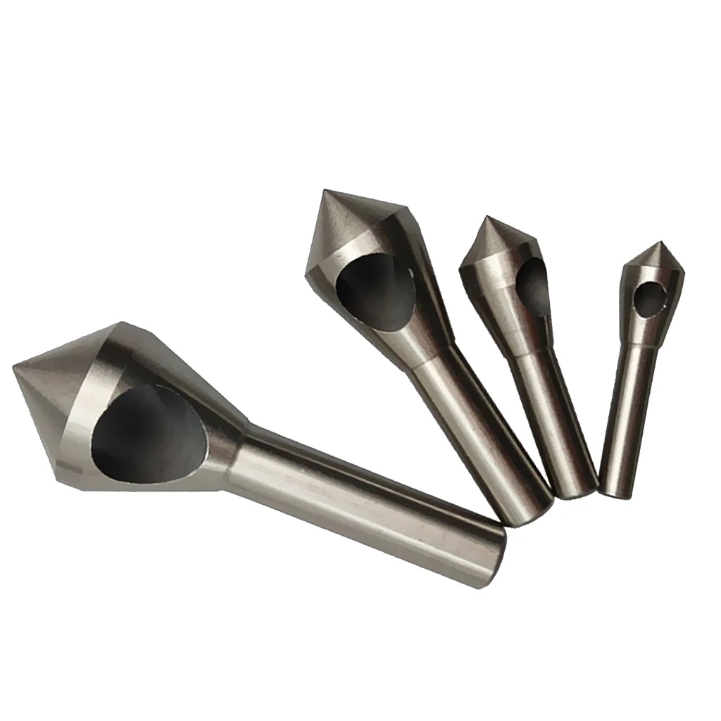 

4x COUNTERSINK DRILL BIT SET DEBURRING METAL WOOD PLASTIC HEX SHANK MagiDeal