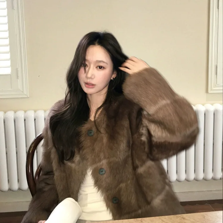 UMI MAO Casaco de emagrecimento reto toscano de couro duplo tingido para mulheres jaquetas novas versáteis de alta qualidade