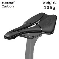 Elitaone-sillín de bicicleta de montaña y carretera, carril de carbono, nariz corta, hueco, 245x139mm