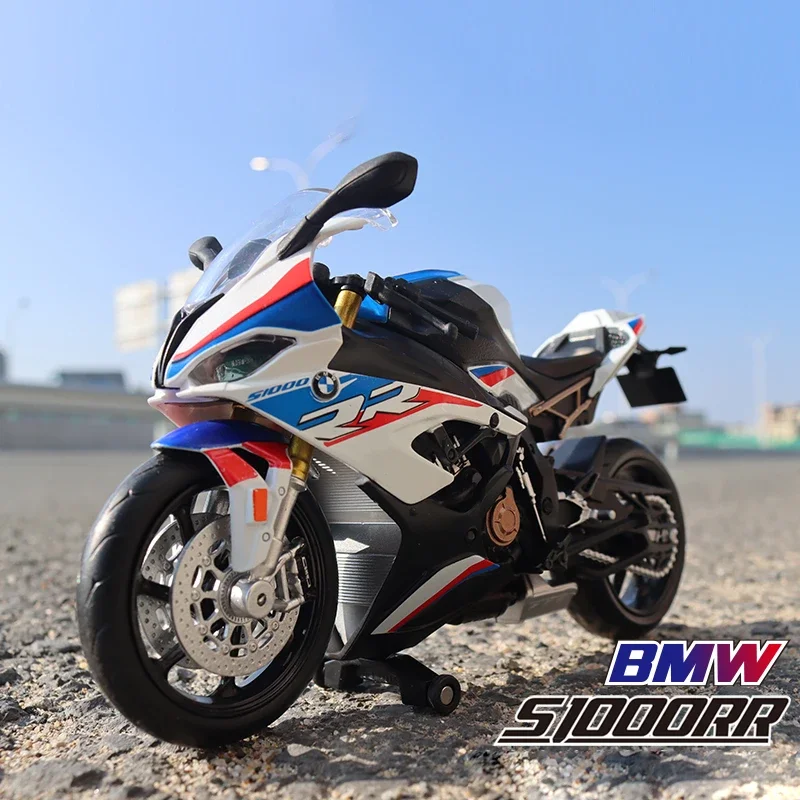 1/12 BMW S1000RR Toy Motorcycle RMZ City Diecast Metal Model 1:12 Racing Sport Miniature Collection Gift For Boy Kid