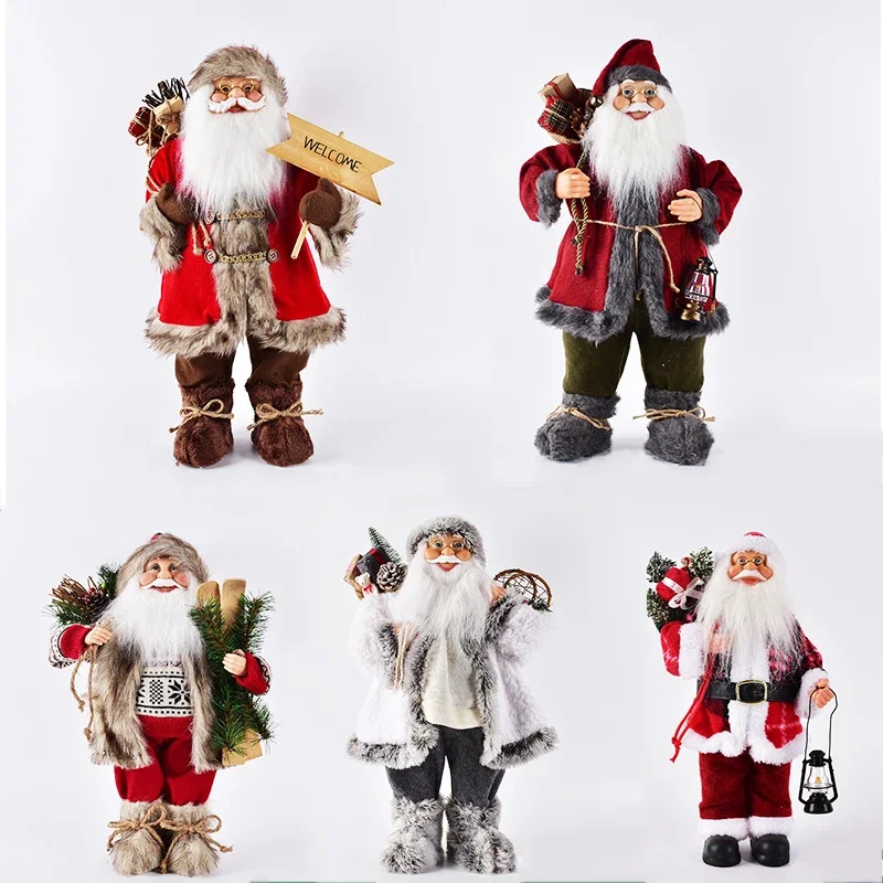 

Christmas decoration 30-80cm high Santa Claus decoration shopping mall hotel window scene layout husband's furnishing