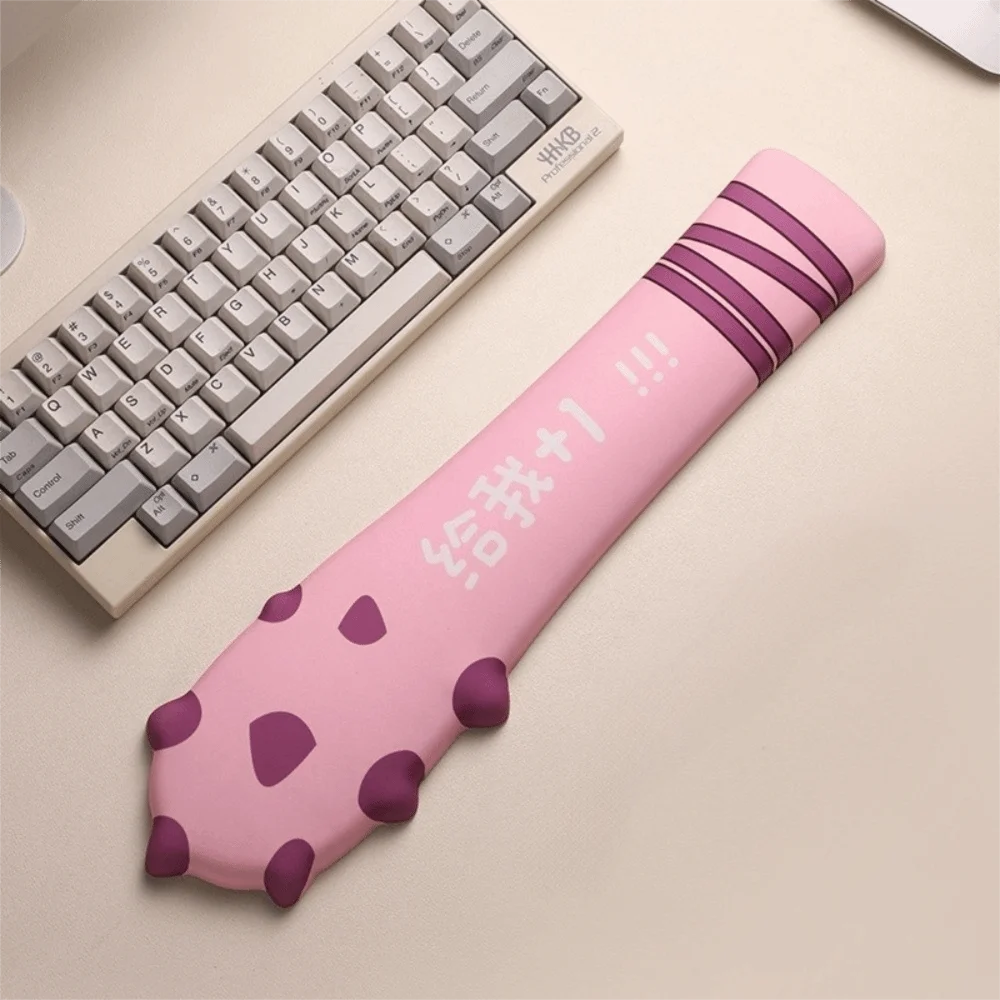 Silicone Material Wrist Rest Mouse Pad Lightweight Design Non-Slip Keyboard Pad Large Size Cute Pattern Ergonomic Keyboard Pad