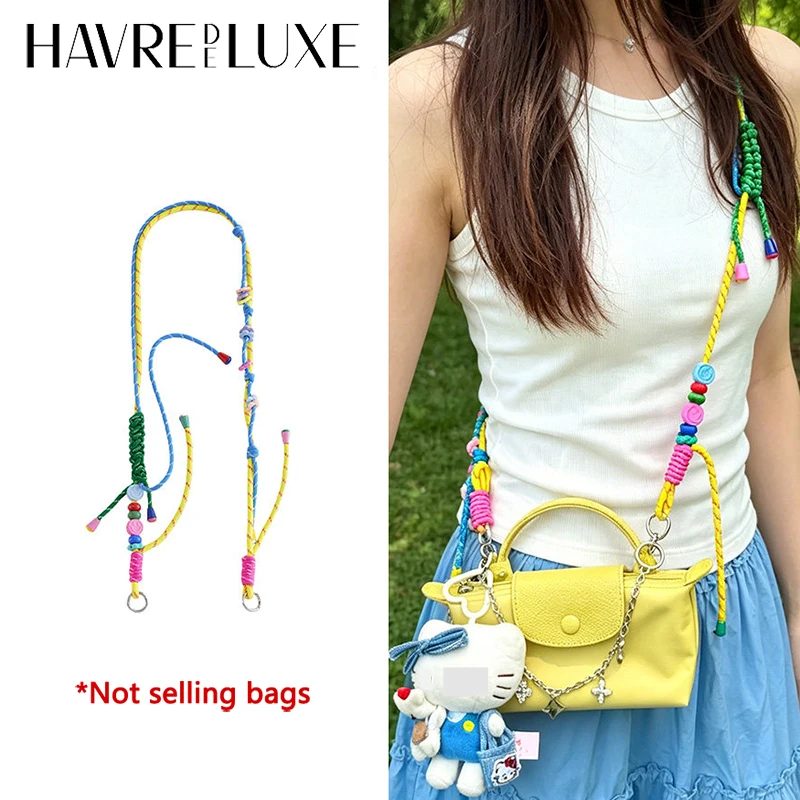 Woven Bag Shoulder Strap For Mini Longchamp Colorful Bag Durable Fashion Good Quality Bag Modification Bag Accessories