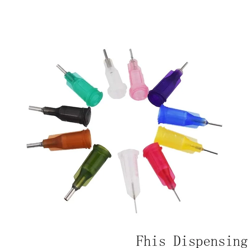 100 قطعة 14G-27G ث/ISO القياسية الاستغناء الإبر PP Luer قفل المحور 0.25 بوصة طول الأنابيب الدقة S.S الاستغناء نصائح حادة