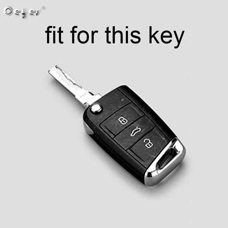 Car Key Case Cover For Volkswagen VW Polo Golf 7 MK7 Tiguan Touran Passat Lavida Plus Lamando For Skoda Octavia Karoq Key Bag