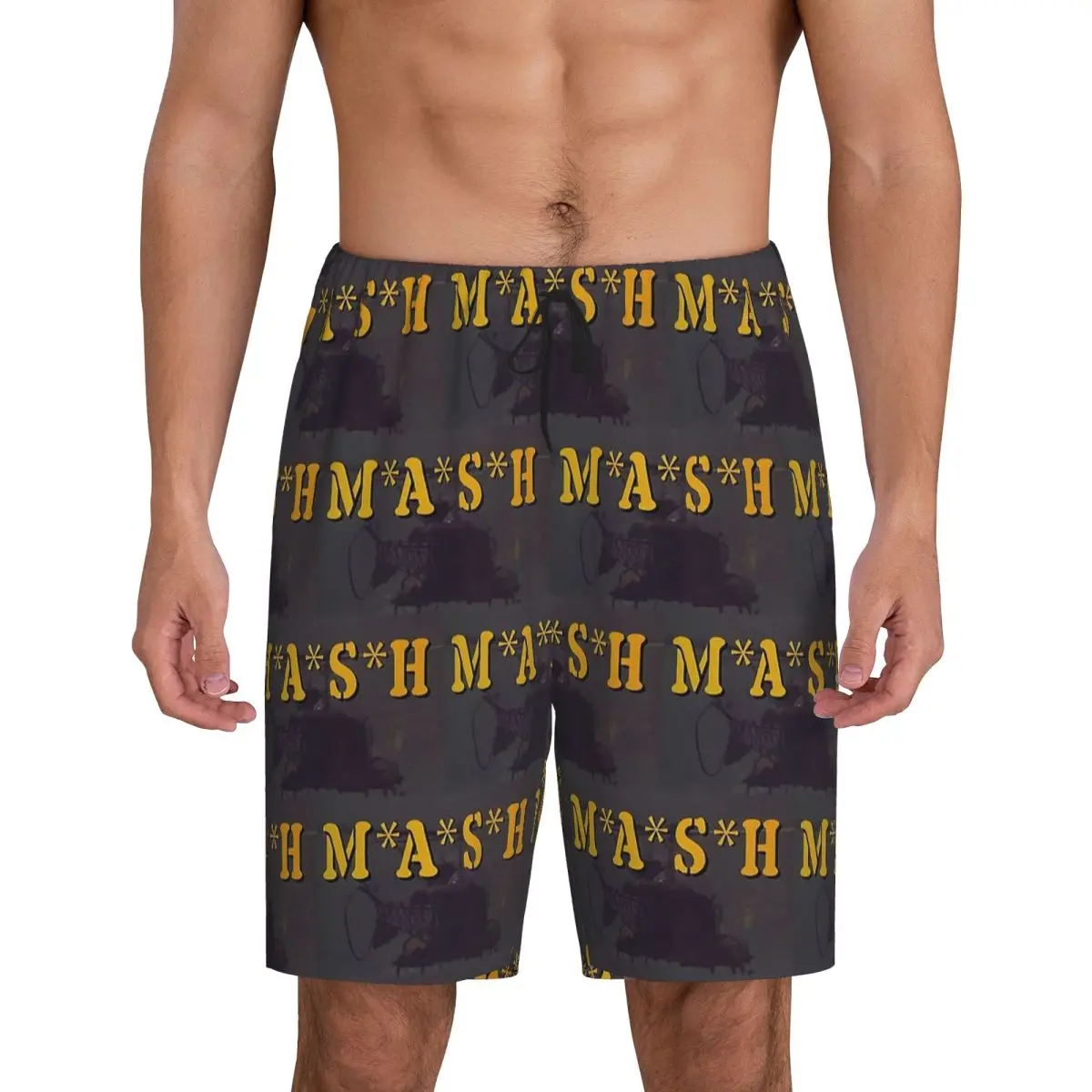 

Custom Mash 4077 4077th Hawkeye Kinger Alan Alda War Short Pajama Pants Men Sleepwear Sleep Lounge Bottom Shorts Sleeping Pants
