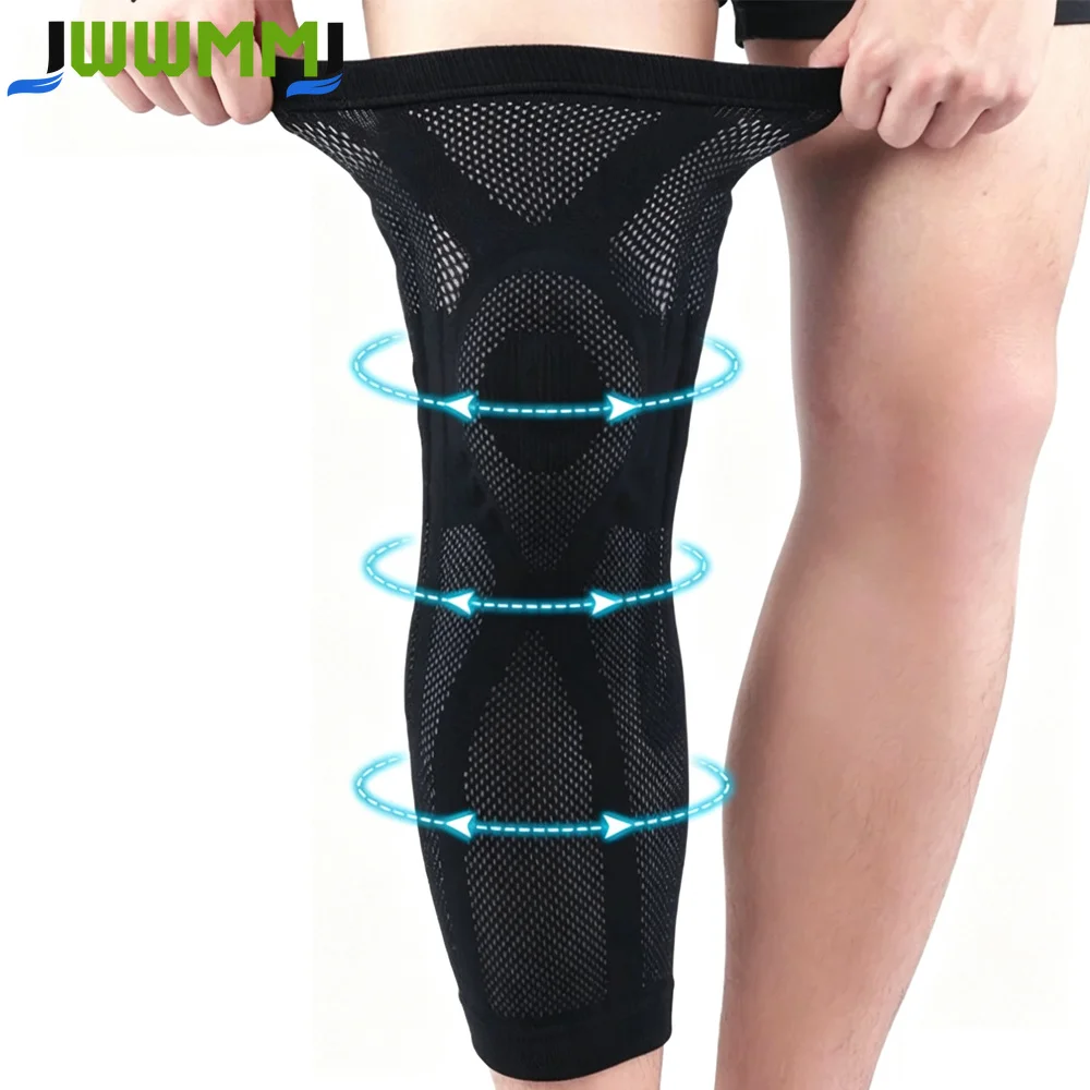 1/2Pcs Knee Brace Support Lengthen Leg Compression Sleeves Knee Pads for Meniscus Tear,Joint Pain Relief,Injury Recovery,Sports