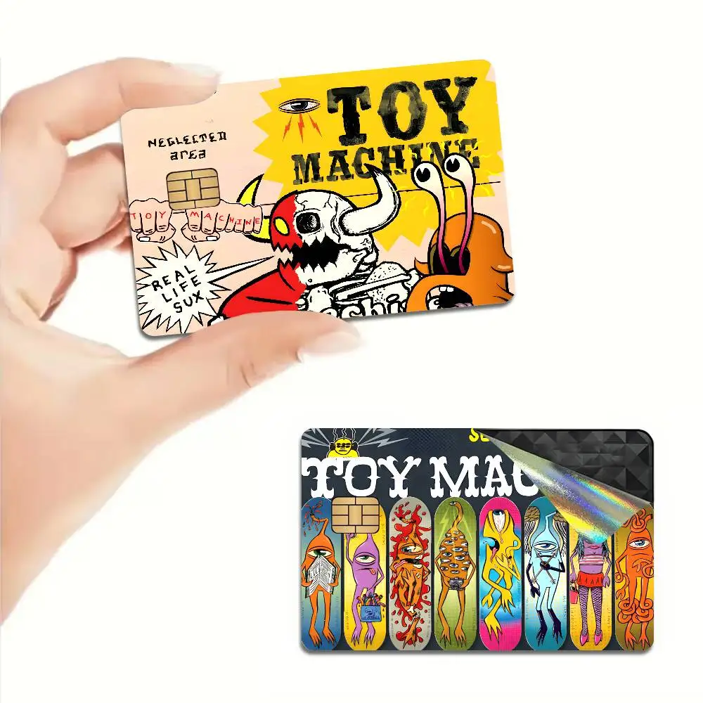 Toy Machines Skate Anime Spend or Save Funny Shell On Off Ultra Thin No Fade Sticker Skin Cover Film for Debit Credit Card