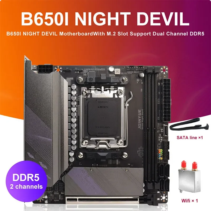 JGINYUE B650i Night Devil Mini ITX Gaming PC Motherboard: In-Depth