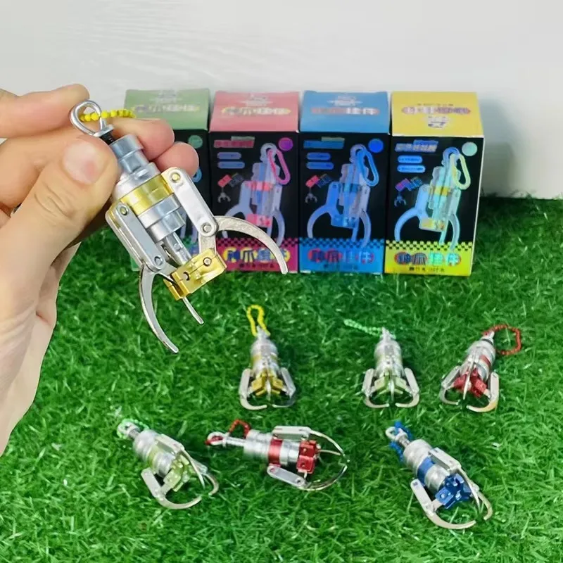 Doll Machine Grab-Clip Keychain Can Clip Simulated Mini Color Claw Keychain Bag Pendant Accessories for Party Gifts