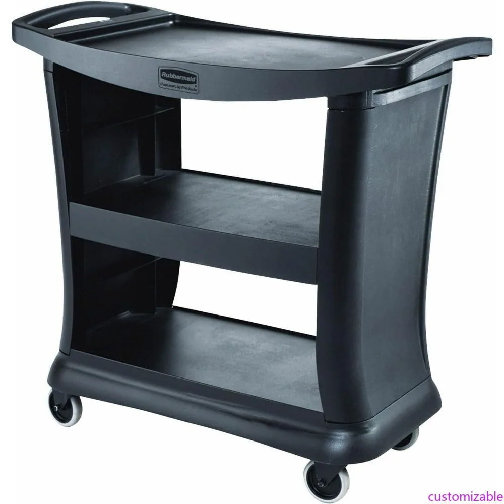 

Универсальная тележка Rubbermaid Executive Series для общественного питания, ресторана и уборки, емкостью 300 фунтов черного цвета