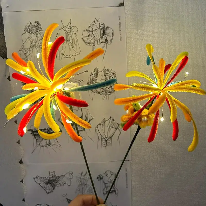 Handmade Diy Fireworks Unfinished Children Spring Festival Toy Gifts Home Luminous Decorative Ornament