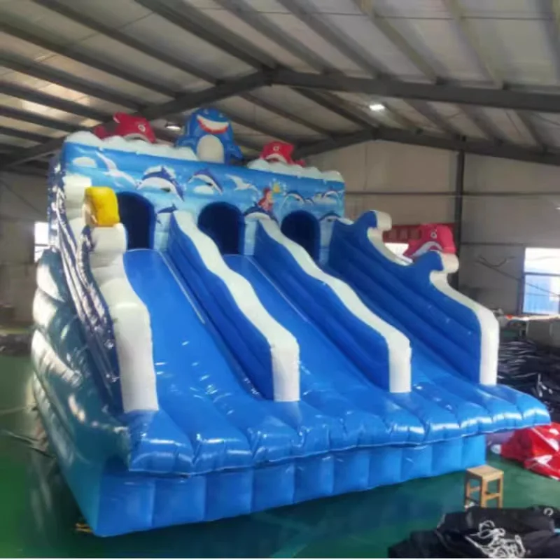 2024 Inflatable Slide Outdoor Amusement Equipment Mobile Bracket Swimming Pool Water Pass Park Manufacturer Outdoor Equipment